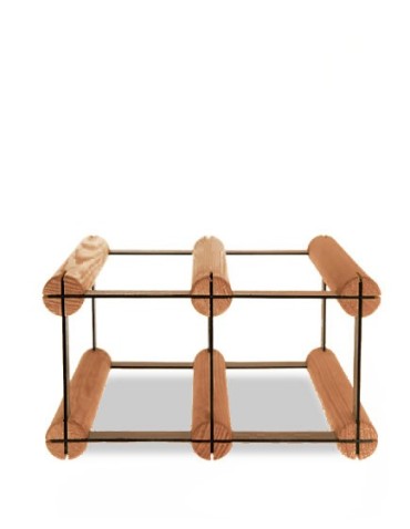 Regały - Stojak na 2 Butelki Szklane/ PET — RW-8/ 2x1 — Brązowy - product 4