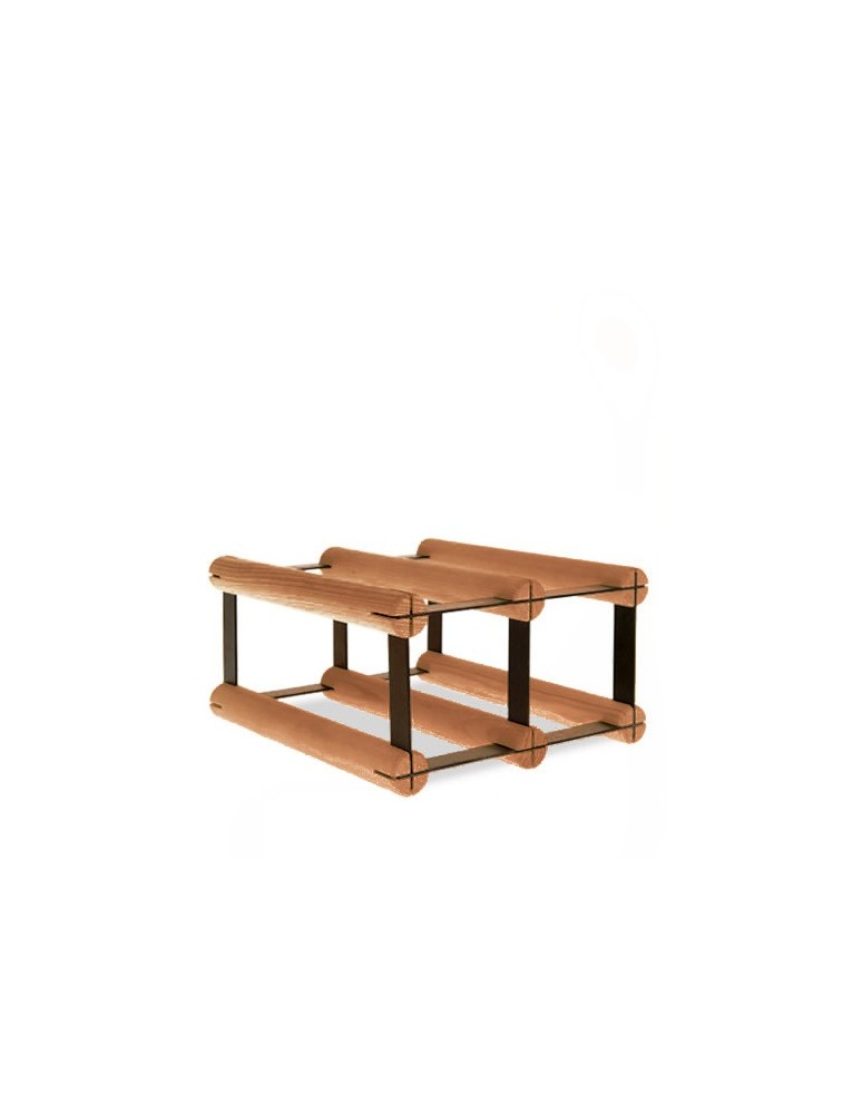 Regały - Stojak na 2 Butelki Szklane/ PET — RW-8/ 2x1 — Brązowy - product b2b.wamar.biz 5