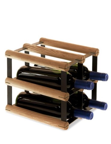 Regały - Stojak na 4 Butelki Szklane/ PET — RW-8/ 2x2 — Brązowy - product 5