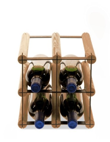 Regały - Stojak na 4 Butelki Szklane/ PET — RW-8/ 2x2 — Brązowy - product 6