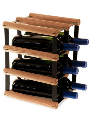 Regały - Stojak na 6 Butelek Szklanych/ PET — RW-8/ 2x3 — Brązowy - product 5