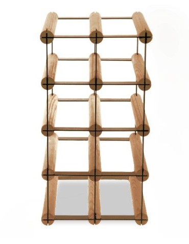 Regały - Stojak na 8 Butelek Szklanych/ PET — RW-8/ 2x4 — Brązowy - product 4