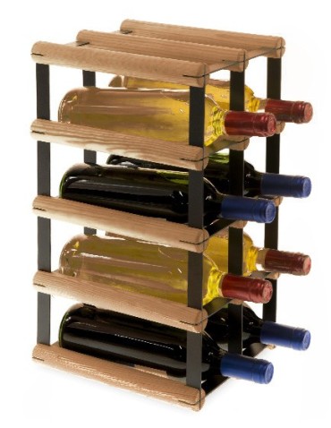 Regały - Stojak na 8 Butelek Szklanych/ PET — RW-8/ 2x4 — Brązowy - product 5