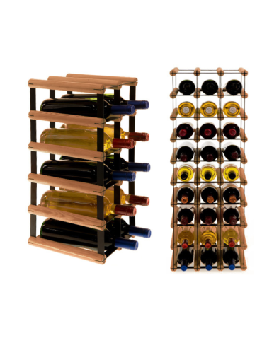 Stojak na 10 Butelek Szklanych/ PET — RW-8/ 2x5 — Brązowy