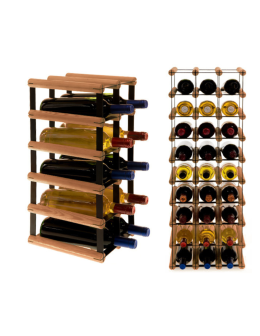 Stojak na 10 Butelek Szklanych/ PET — RW-8/ 2x5 — Brązowy