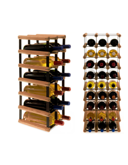 Stojak na 12 Butelek Szklanych/ PET — RW-8/ 2x6 — Brązowy