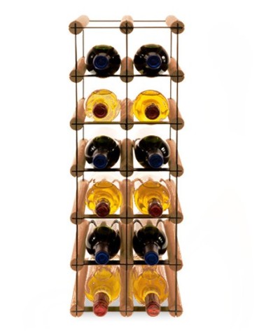 Regały - Stojak na 12 Butelek Szklanych/ PET — RW-8/ 2x6 — Brązowy - product 3