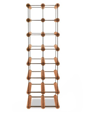 Regały - Stojak na 14 Butelek Szklanych/ PET — RW-8/ 2x7 — Brązowy - product 4