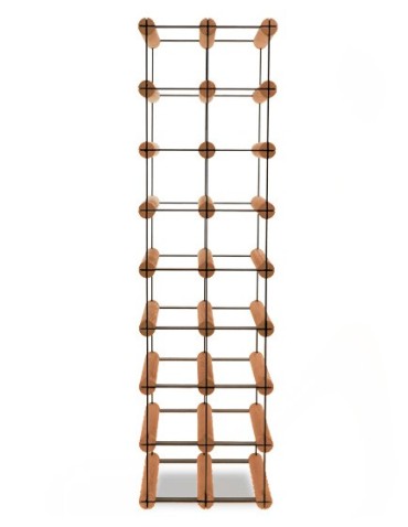 Regały - Stojak na 16 Butelek Szklanych/ PET — RW-8/ 2x8 — Brązowy - product 3