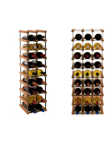 Stojak na 18 Butelek Szklanych/ PET — RW-8/ 2x9 — Brązowy