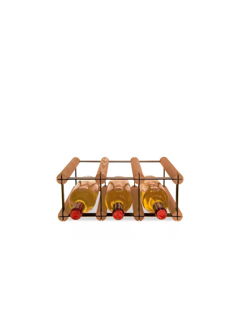 Regały - Stojak na 3 Butelki Szklane/ PET — RW-8/ 3x1 — Brązowy - product b2b.wamar.biz 6