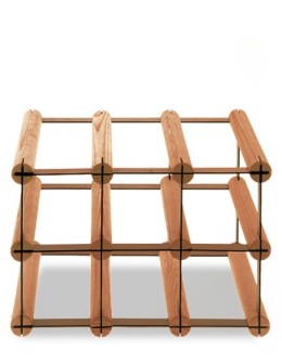 Stojak na 6 Butelek Szklanych/ PET — RW-8/ 3x2 — Brązowy - product 2