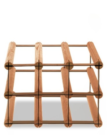 Regały - Stojak na 6 Butelek Szklanych/ PET — RW-8/ 3x2 — Brązowy - product 4