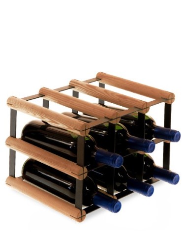 Regały - Stojak na 6 Butelek Szklanych/ PET — RW-8/ 3x2 — Brązowy - product 5