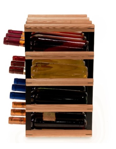 Stojak na 12 Butelek Szklanych/ PET — RW-8/ 3x4 — Brązowy - product 2