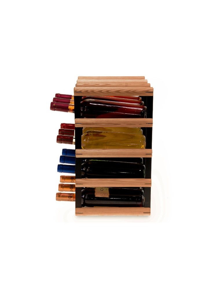 Regały - Stojak na 12 Butelek Szklanych/ PET — RW-8/ 3x4 — Brązowy - product b2b.wamar.biz 1