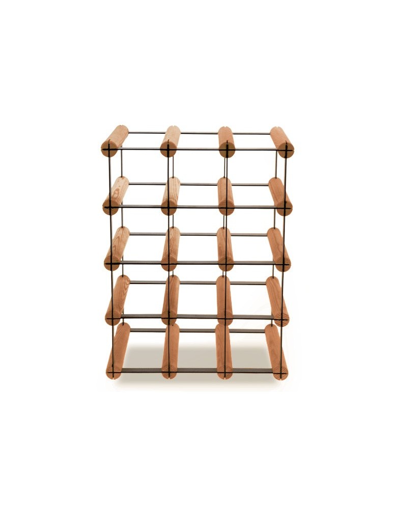 Regały - Stojak na 12 Butelek Szklanych/ PET — RW-8/ 3x4 — Brązowy - product b2b.wamar.biz 4