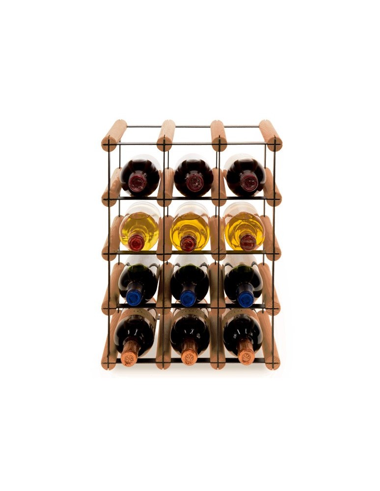 Regały - Stojak na 12 Butelek Szklanych/ PET — RW-8/ 3x4 — Brązowy - product b2b.wamar.biz 6