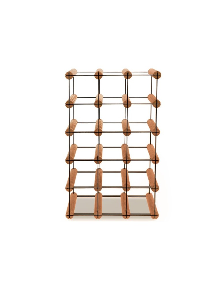 Regały - Stojak na 15 Butelek Szklanych/ PET — RW-8/ 3x5 — Brązowy - product b2b.wamar.biz 2