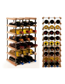 Stojak na 18 Butelek Szklanych/ PET — RW-8/ 3x6 — Brązowy