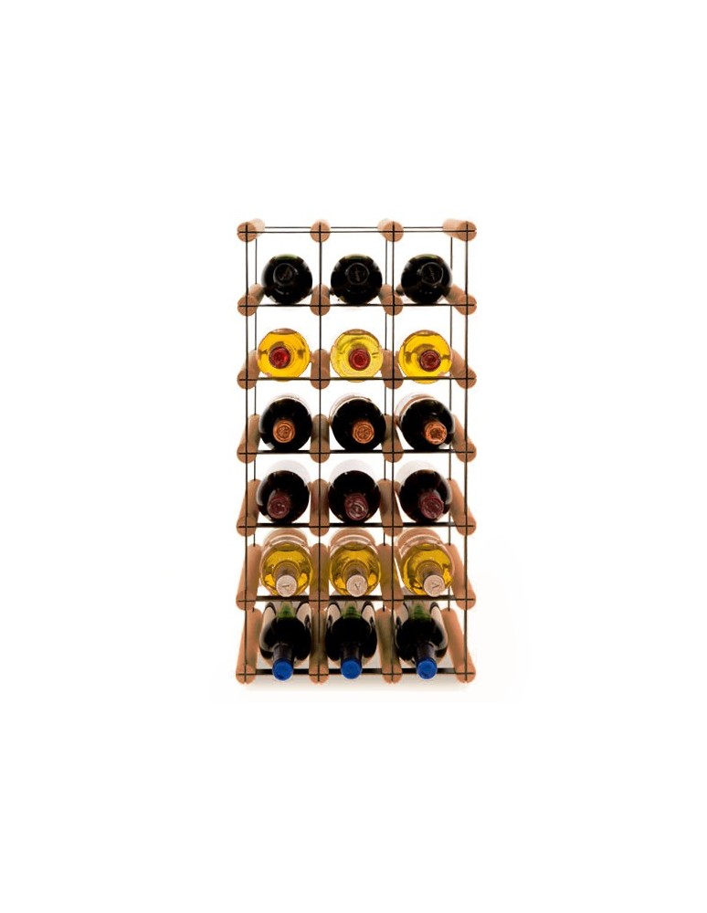 Regały - Stojak na 18 Butelek Szklanych/ PET — RW-8/ 3x6 — Brązowy - product b2b.wamar.biz 3