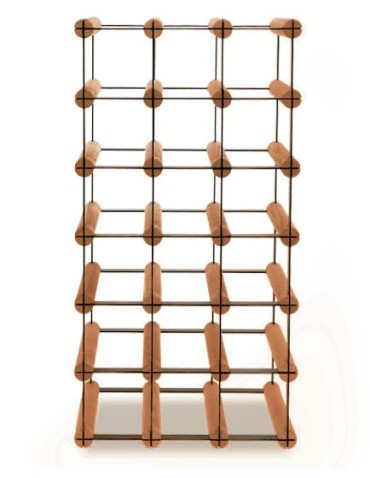 Regały - Stojak na 18 Butelek Szklanych/ PET — RW-8/ 3x6 — Brązowy - product 4