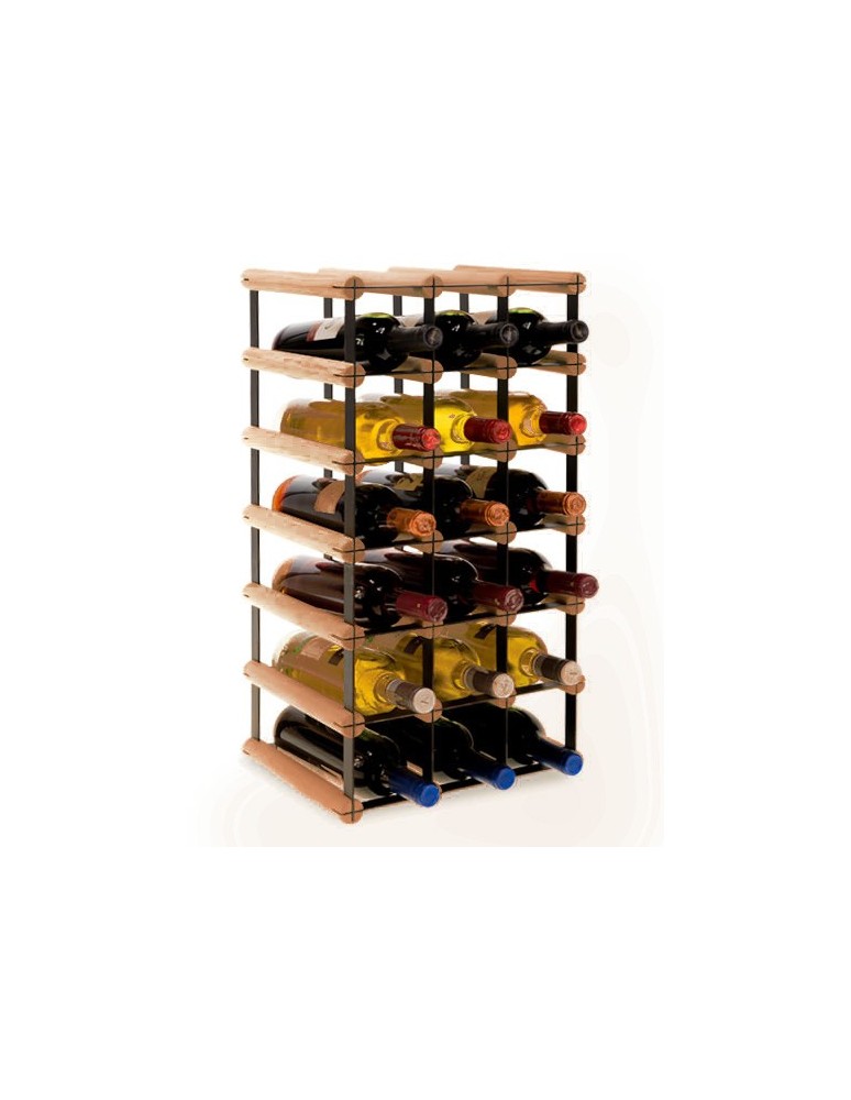 Regały - Stojak na 18 Butelek Szklanych/ PET — RW-8/ 3x6 — Brązowy - product b2b.wamar.biz 5