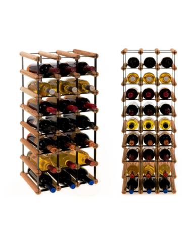 Stojak na 21 Butelek Szklanych/ PET — RW-8/ 3x7 — Brązowy