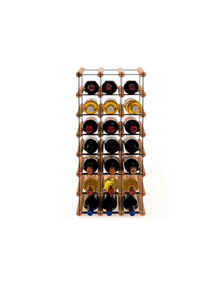 Regały - Stojak na 21 Butelek Szklanych/ PET — RW-8/ 3x7 — Brązowy - product b2b.wamar.biz 3