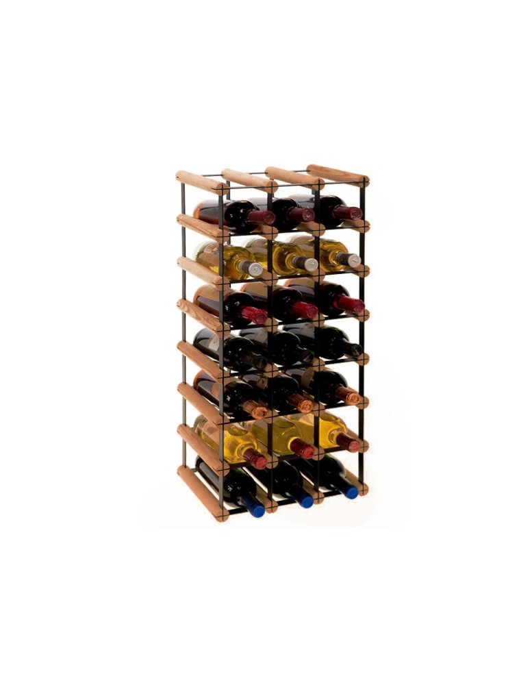 Regały - Stojak na 21 Butelek Szklanych/ PET — RW-8/ 3x7 — Brązowy - product b2b.wamar.biz 5