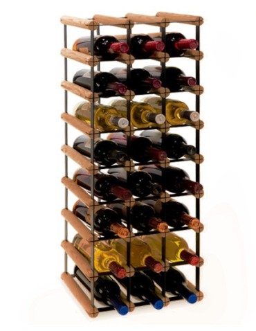 Regały - Stojak na 24 Butelki Szklane/ PET — RW-8/ 3x8 — Brązowy - product 5