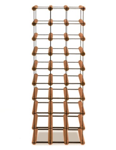 Regały - Stojak na 27 Butelek Szklanych/ PET — RW-8/ 3x9 — Brązowy - product 6