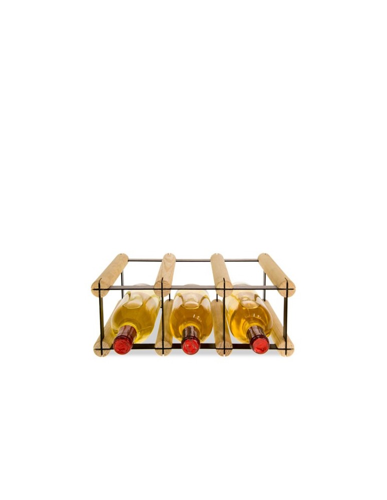 Regały - Stojak na 3 Butelki Szklane/ PET — RW-8/ 3x1 — Surowy - product b2b.wamar.biz 3