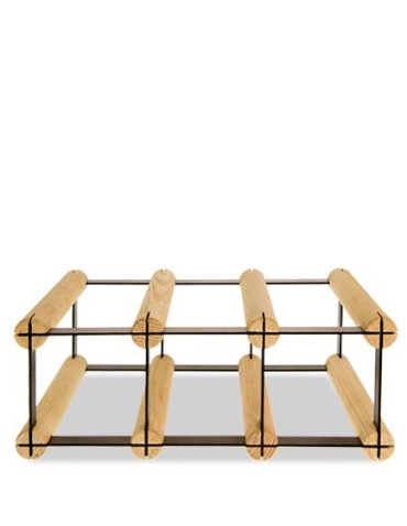 Regały - Stojak na 3 Butelki Szklane/ PET — RW-8/ 3x1 — Surowy - product 4