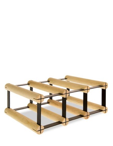 Regały - Stojak na 3 Butelki Szklane/ PET — RW-8/ 3x1 — Surowy - product 5