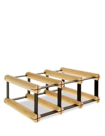 Regały - Stojak na 3 Butelki Szklane/ PET — RW-8/ 3x1 — Surowy - product 6