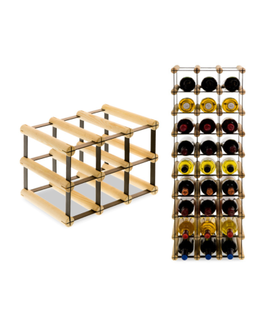 Stojak na 6 Butelek Szklanych/ PET — RW-8/ 3x2 — Surowy