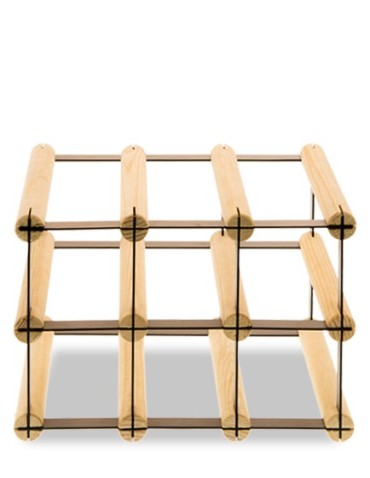 Regały - Stojak na 6 Butelek Szklanych/ PET — RW-8/ 3x2 — Surowy - product 4