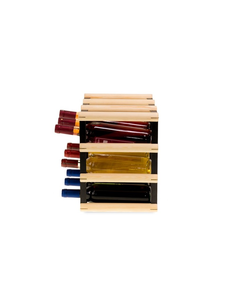 Regały - Stojak na 9 Butelek Szklanych/ PET — RW-8/ 3x3 — Surowy - product b2b.wamar.biz 1