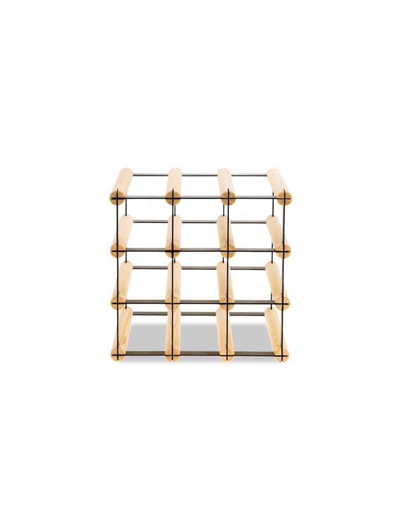 Regały - Stojak na 9 Butelek Szklanych/ PET — RW-8/ 3x3 — Surowy - product b2b.wamar.biz 4