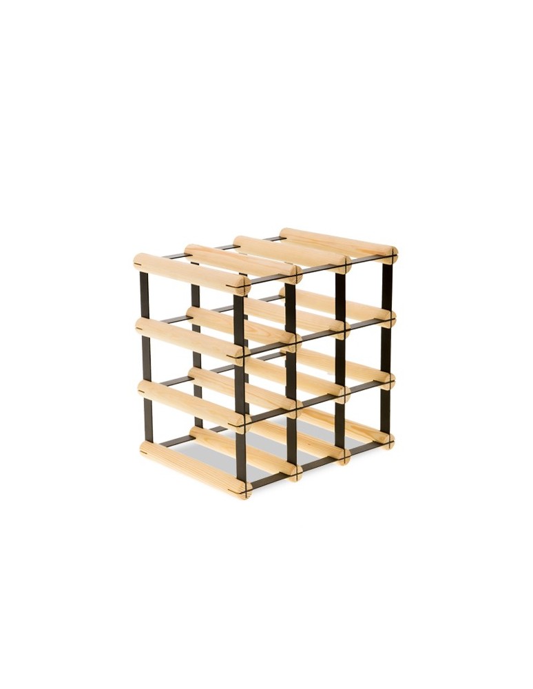 Regały - Stojak na 9 Butelek Szklanych/ PET — RW-8/ 3x3 — Surowy - product b2b.wamar.biz 6