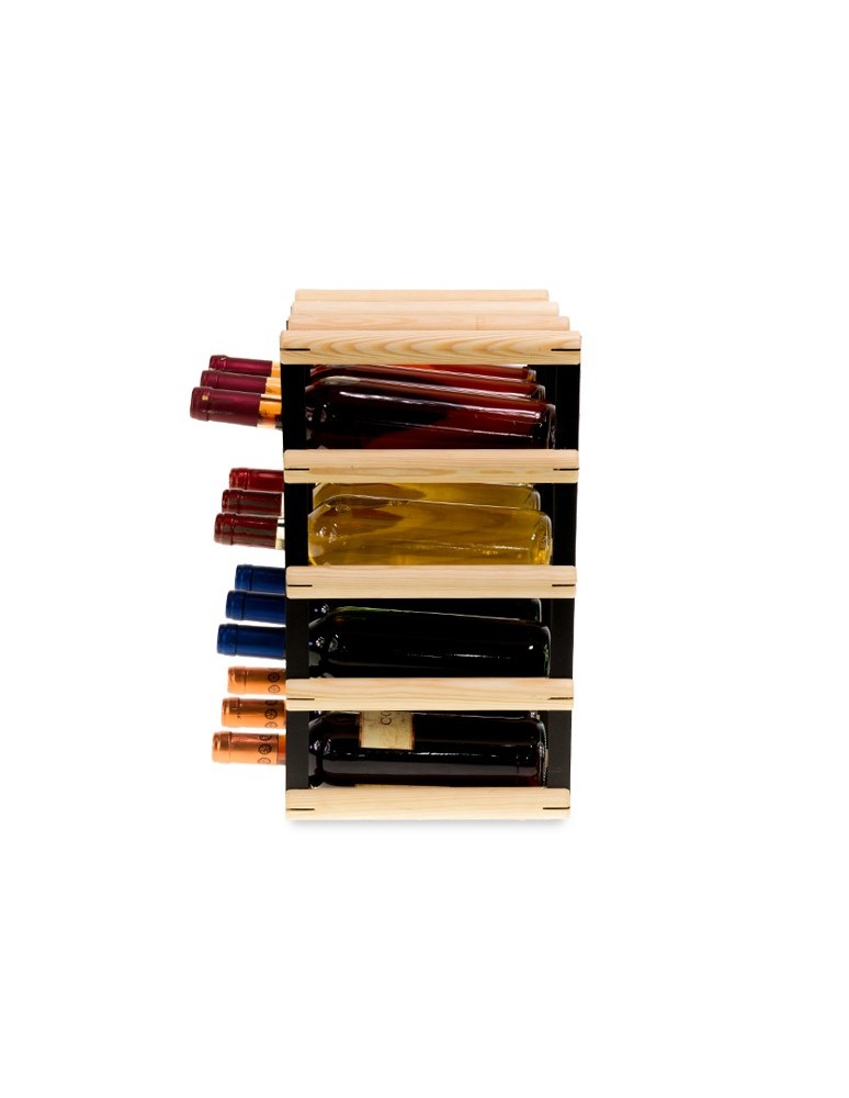 Regały - Stojak na 12 Butelek Szklanych/ PET — RW-8/ 3x4 — Surowy - product b2b.wamar.biz 1