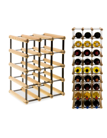 Stojak na 12 Butelek Szklanych/ PET — RW-8/ 3x4 — Surowy