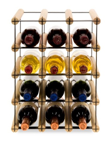 Regały - Stojak na 12 Butelek Szklanych/ PET — RW-8/ 3x4 — Surowy - product 3