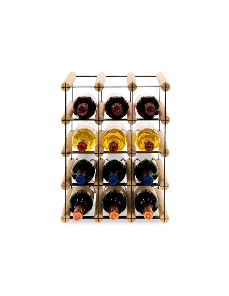 Regały - Stojak na 12 Butelek Szklanych/ PET — RW-8/ 3x4 — Surowy - product b2b.wamar.biz 3