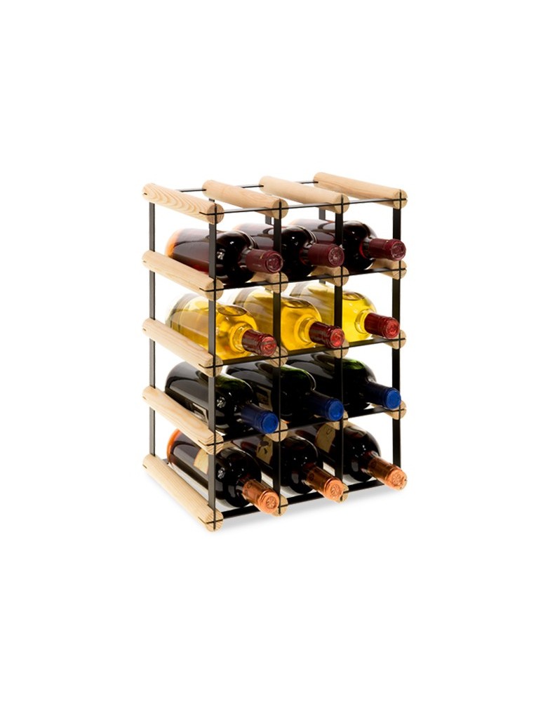 Regały - Stojak na 12 Butelek Szklanych/ PET — RW-8/ 3x4 — Surowy - product b2b.wamar.biz 5