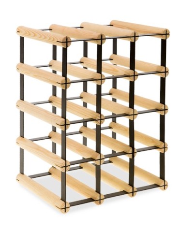 Regały - Stojak na 12 Butelek Szklanych/ PET — RW-8/ 3x4 — Surowy - product 6