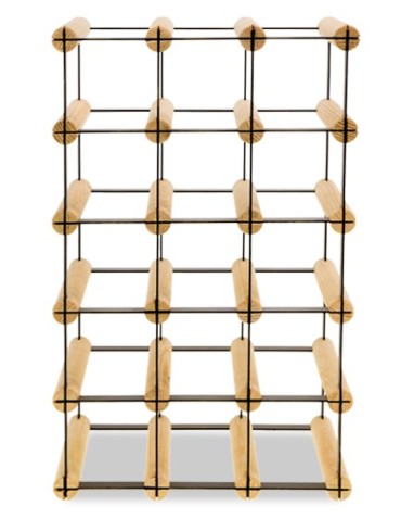 Regały - Stojak na 15 Butelek Szklanych/ PET — RW-8/ 3x5 — Surowy - product 4