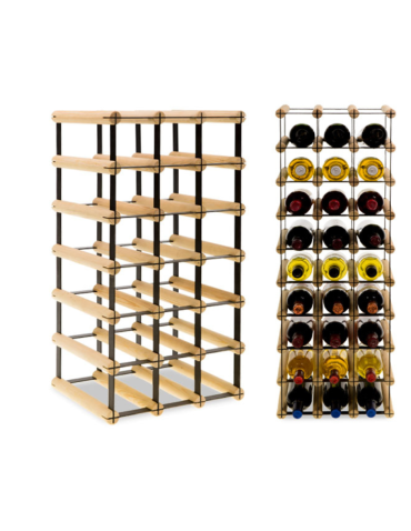 Stojak na 18 Butelek Szklanych/ PET — RW-8/ 3x6 — Surowy