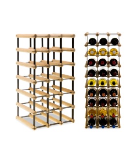 Stojak na 18 Butelek Szklanych/ PET — RW-8/ 3x6 — Surowy